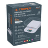 Truper BASE-5T Báscula digital con tazón para cocina, 5kg