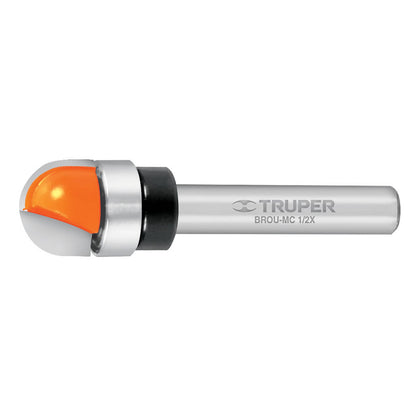 Truper BROU-MC1/2X Broca para router, media caña, 1/2' con balero