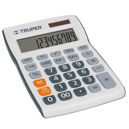 Truper CALC-19E Calculadora 19 cm de escritorio