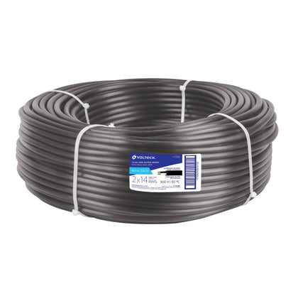 Volteck CAUR-214 Cable uso extra rudo 2 x 14 AWG en rollo de 100 m