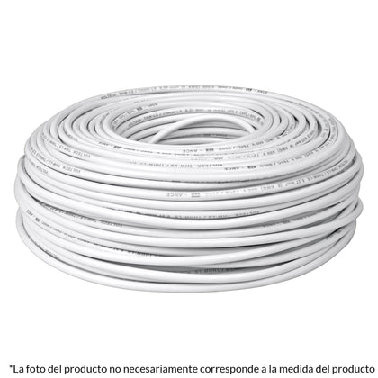 Volteck CCA-10B Rollo de 100 metros de cable THW CCA 10 AWG blanco, Basic