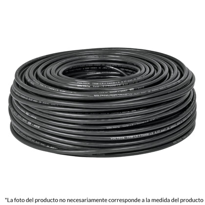 Volteck CCA-10N Rollo de 100 metros de cable THW CCA 10 AWG negro, Basic