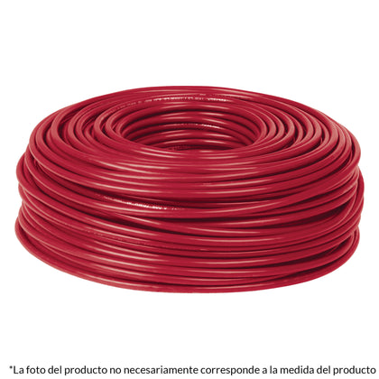 Volteck CCA-10R Rollo de 100 metros de cable THW CCA 10 AWG rojo, Basic