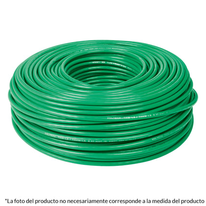 Volteck CCA-12V Rollo de 100 metros de cable THW CCA 12 AWG verde, Basic