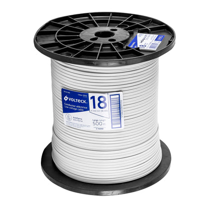 Volteck CDU-18-500 Cordón dúplex flexible SPT 18 AWG en carrete 500 m