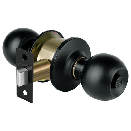 Hermex CEPO-61B Cerradura pomo, negro, esfera, baño