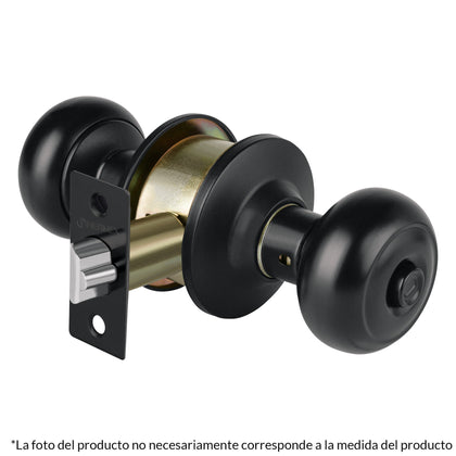 Hermex CEPO-62B Cerradura pomo, negro, oval, baño