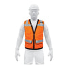 Expert CHS-800N-XL Chaleco seguridad reforzado naranja con bolsas, XG