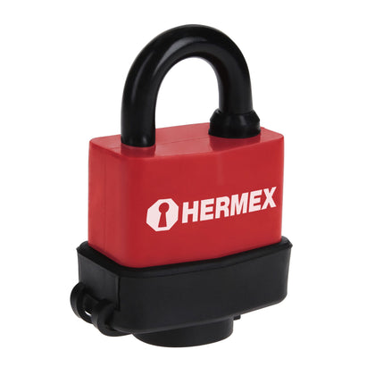 Hermex CMR-40 Candado laminado, recubierto de plástico, 40mm, blister