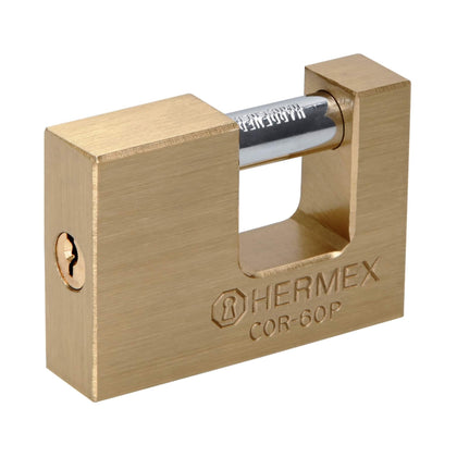 Hermex COR-60P Candado antipalanca 60 mm cuerpo de latón, Hermex Basic