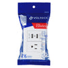 Volteck COUSB-EB Placa armada 1contacto, 2puertos USB, 1.5mod,Española,blanco