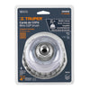 Truper CT-610MR Carda copa 4' alambre trenzado fino, Multi-rosca, Truper