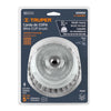 Truper CT-612MRX Carda copa 5' alambre trenzado grueso, Multi-rosca