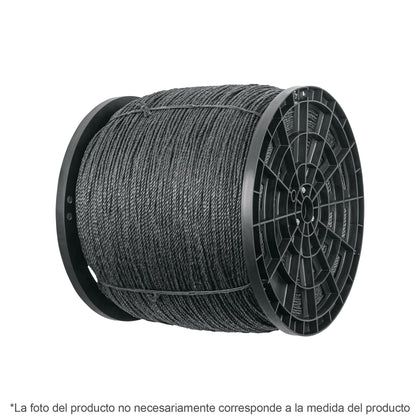 Fiero CUE-08NK Kilo de cuerda negra de polipropileno 8 mm, carrete 20kg