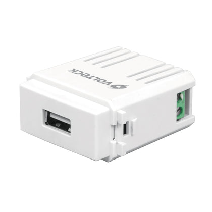 Volteck CUSB-IB Módulo puerto USB, línea Italiana, color blanco