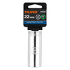 Truper D-1222-ML Dado largo de 22 mm, 6 puntas, cuadro 1/2'