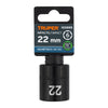 Truper D-7422-M Dado de impacto de 22 mm, 6 puntas, cuadro 1/2'