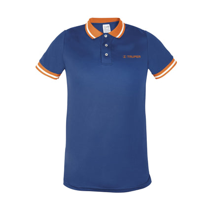 Truper DRY-AC-C Playera tipo polo, dry fit, azul, para caballero, talla CH