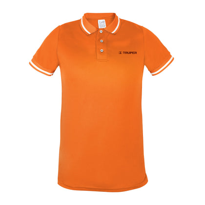 Truper DRY-NC-C Playera tipo polo, dry fit, naranja, para caballero,talla CH