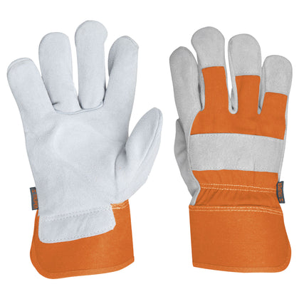 Truper GU-235 Guantes de carnaza y loneta, unitalla