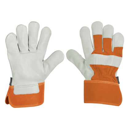 Truper GU-255 Guantes de piel de res y dorso de loneta