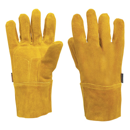 Truper GU-535 Guantes de carnaza, cortos, unitalla