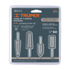 Truper JPM-4I Juego de 4 piedras montadas zanco 1/4', acero inoxidable