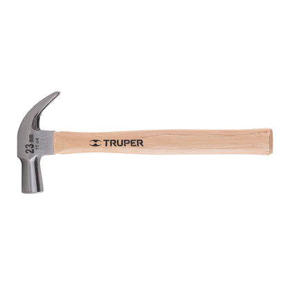 Truper MAC-23 Martillo cabeza cónica 23 mm uña curva, mango madera