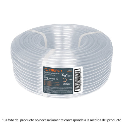 Truper MAN-3/16I Manguera 3/16' industrial en rollo de 100 m