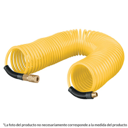 Truper MAN-R-7 Manguera tipo resorte para compresor, 7.6 m x 1/4'