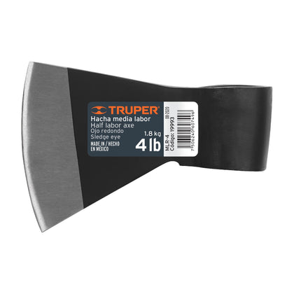 Truper MLR-4 Hacha media labor ojo redondo 4 lb sin mango