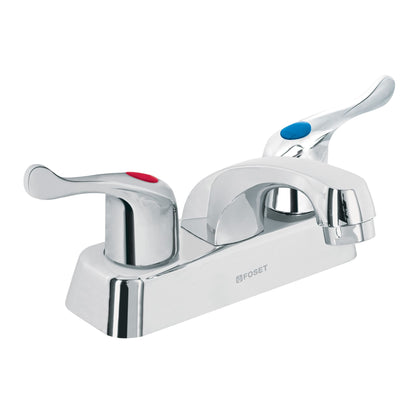 Foset MP-048P Mezcladora plástica lavabo, cuello corto, manerales palanca