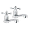 Foset MP-244 Juego 2 llaves para lavabo, ABS, manerales cruceta, Basic