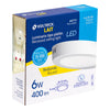 Volteck PLA-203L Luminario LED 6W, redondo de sobreponer, luz de día, blanco