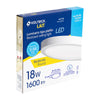 Volteck PLA-207L Luminario LED 18W, redondo de sobreponer, luz de día, blanco