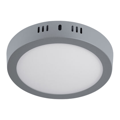 Volteck PLA-215L Plafón redondo, moderno, 12 W, 6500K, LED, gris