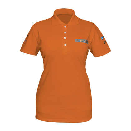 Truper POL-ND-C Playera tipo polo naranja, para dama, talla CH