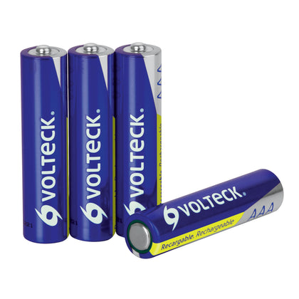 Volteck RE-AAA2 Pilas recargables, uso general, AAA, 600 mAh, 4 piezas