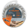 Truper ST-424 Disco sierra p/madera 4-1/2', 24 dientes, centro 3/8'