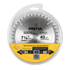 Pretul ST-740P Disco sierra p/madera 7-1/4',40 dientes ,centro 5/8', Pretul