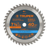 Truper ST-740 Disco sierra p/madera 7-1/4', 40 dientes, centro 5/8'