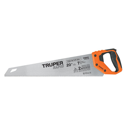 Truper STR-20 Serrucho Rapid 20', 7 DPP, mango Comfort grip