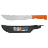 Truper T-460-12X Machete rambo 12' cacha naranja, con funda