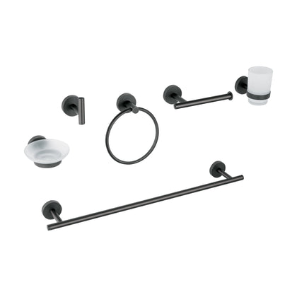 Foset TBA-7000M Juego de 6 accesorios para baño acabado negro