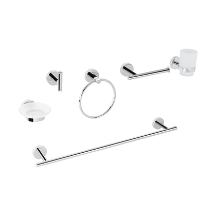 Foset TBA-7000 Juego de 6 accesorios para baño acabado cromo