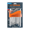 Truper ALL-25 Juego de 25 llaves Allen standard y milimétricas c/estuche