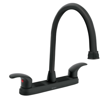 Foset AQF-82M Mezcladora negro 8' para lavabo, cuello largo, palanca