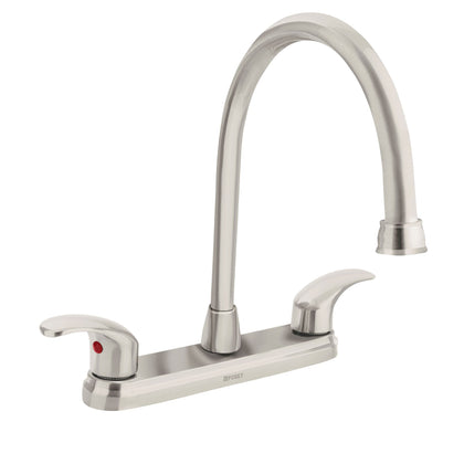 Foset AQF-82N Mezcladora satín 8' para lavabo, cuello largo, palanca, Foset