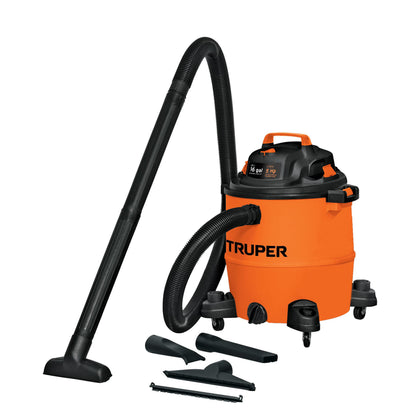 Truper ASP-16 Aspiradora de sólidos y líquidos de 16 gal, plástica