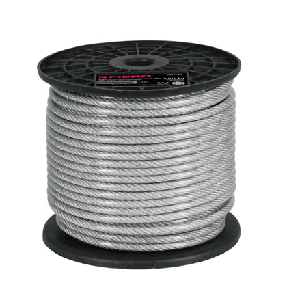 Fiero CAB-1/4RX Cable rígido 1/4' acero 7x7 recubierto PVC, 75 m